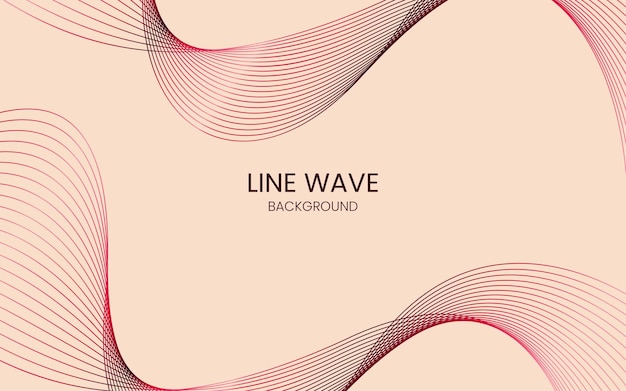 vector red waves lines background abstract design