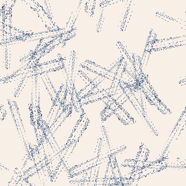 vector seamless check pattern. allover pattern. ink grunge grid. hand drawn seamless check pattern. graphic background with ethnic tartan. seamless check pattern background. indigo and white