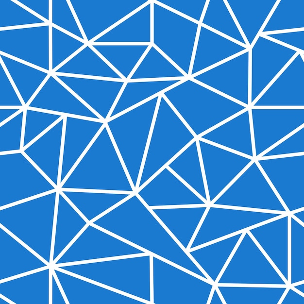 Vector seamless geometric pattern creative triangle texture Blue abstract polygon background