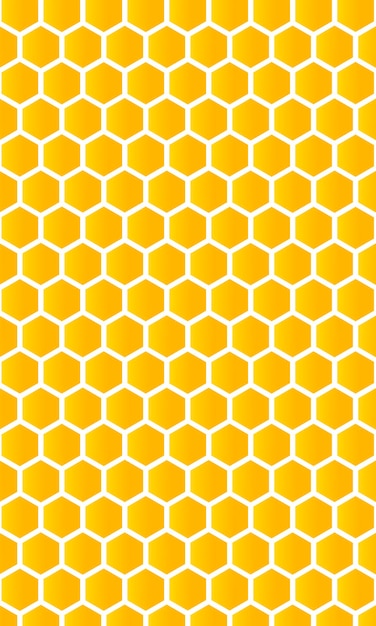 Vector seamless geometric pattern Modern thin hexagon grid texture Background Yellow honeycomb EPS