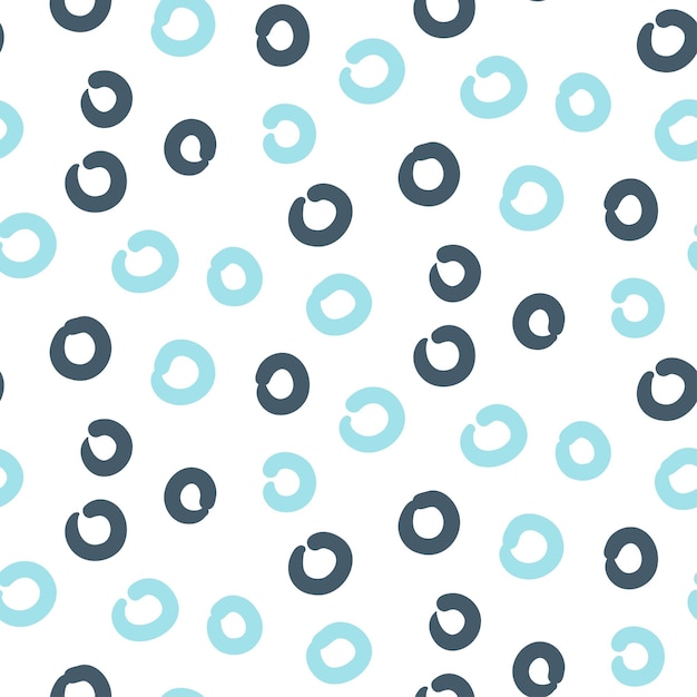Vector seamless geometric pattern with small circles on a white background