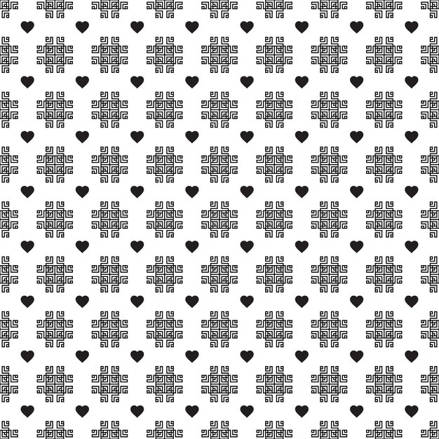 Vector seamless heart pattern EPS. Modern stylish texture Black love Pattern