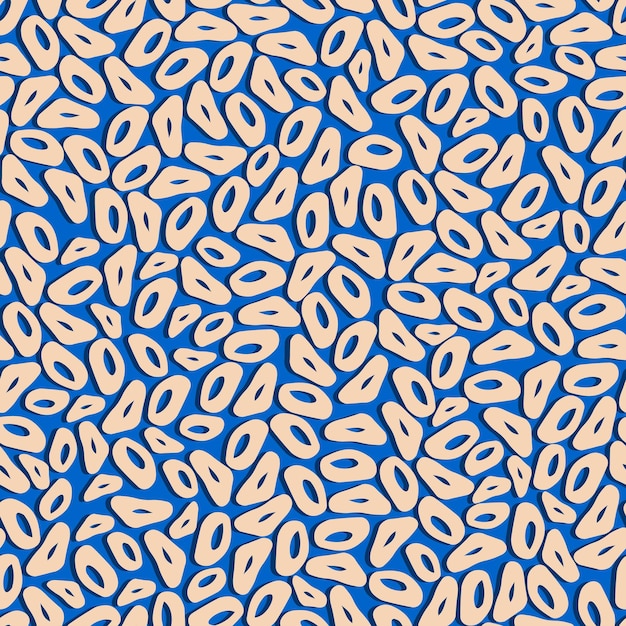 Vector seamless pattern Abstract modern doodle shapes Simple geometric pattern