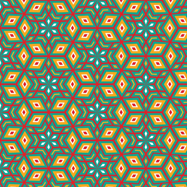 Vector seamless pattern Colorful and floral Background
