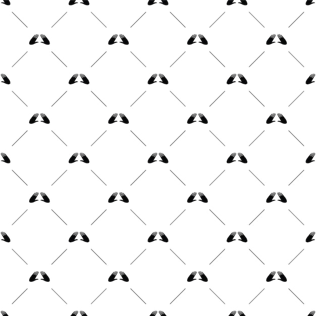 Vector seamless pattern hand