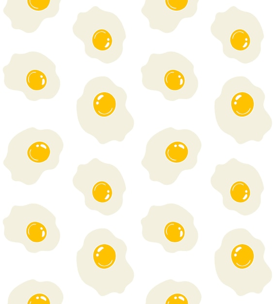 Vector seamless pattern of Scrambled egg