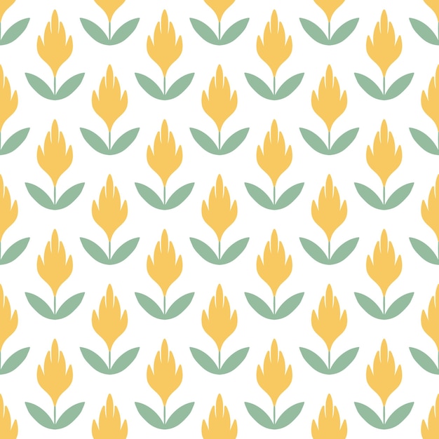 vector seamless pattern with flowers botanical seamless pattern