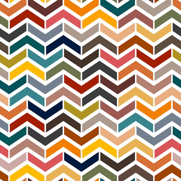 vector seamless pattern with multicolored zigzag lines wrapping paper
