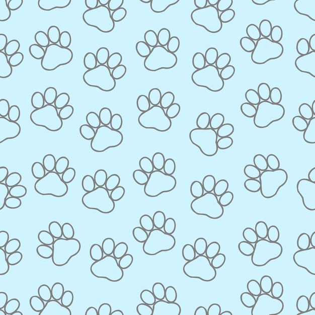 Vector seamless pattern with pets footprints Background for wallpaper webpage pet shop