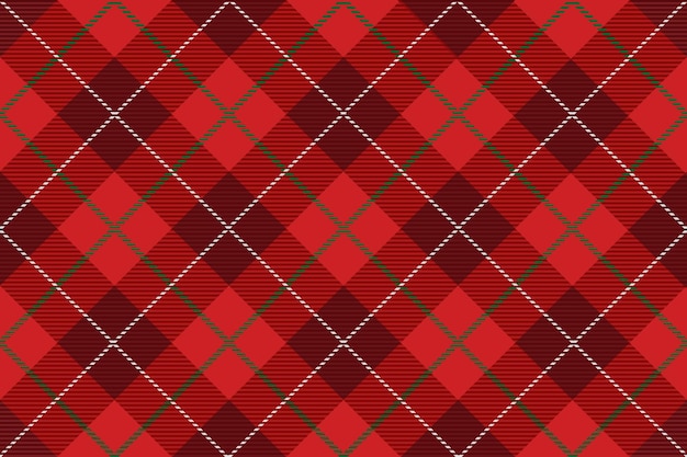 Vector Seamless Red Tartan Plaid Illustration Horizontally And Vertically Repeatable