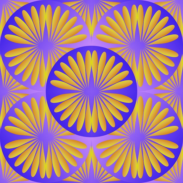 vector seamless textured abstract background in blue color combined with yellow color