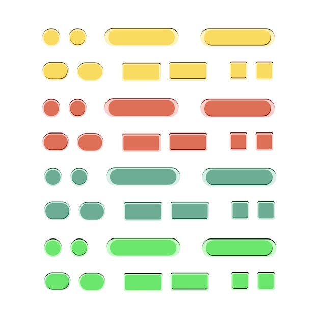 Vector Set Button For Website and Ui Etc