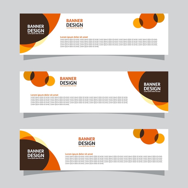 Vector set of landscape banner background design concept Web background business layout template