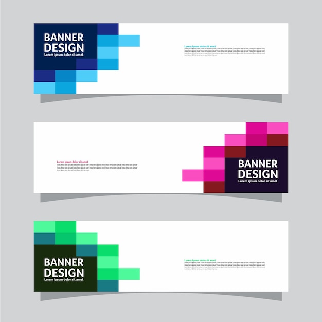 vector set of landscape banner background design concept
