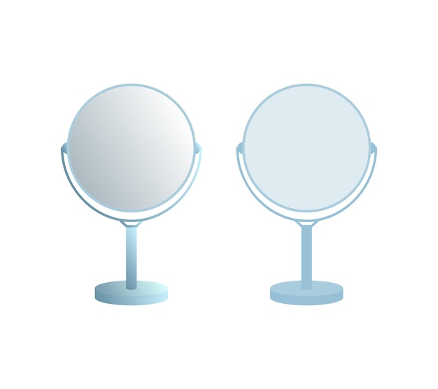 vector set of mirrors in gradient and flat styles