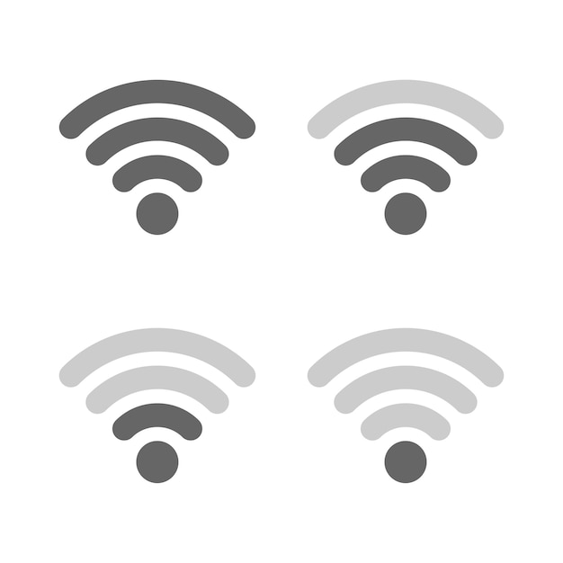 vector set of network or wifi connection or wireless