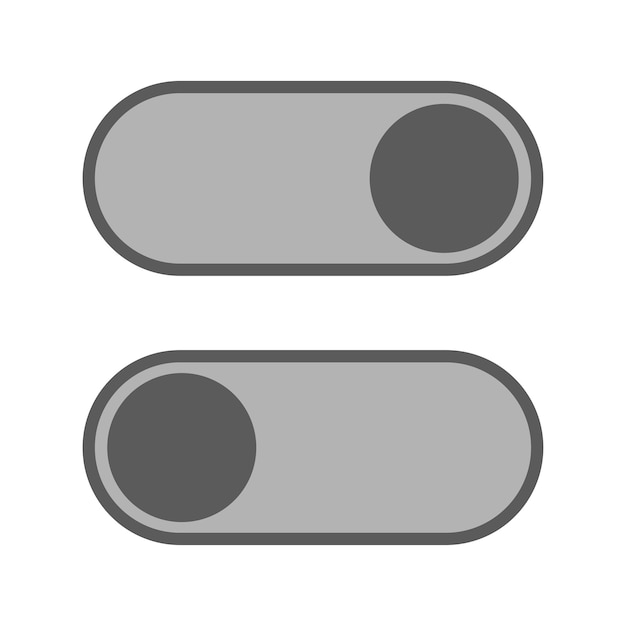 Vector Set Of On And Off Switch Icons