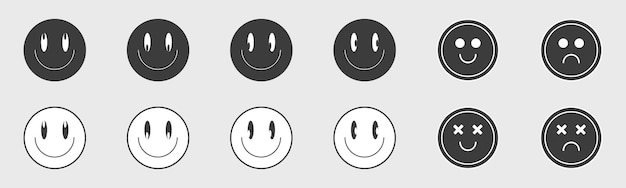 Vector set of Y2K Large set of retro objects for design ornaments for decoration