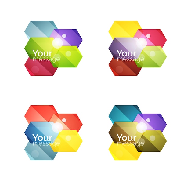 Vector shiny blank web option boxes