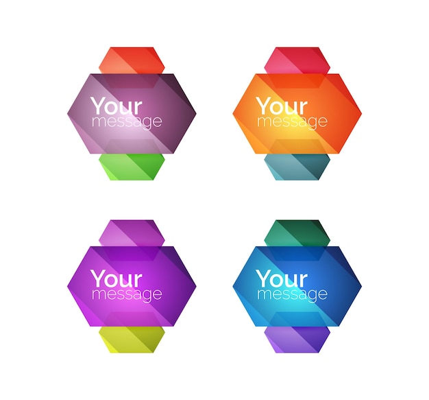Vector shiny blank web option boxes