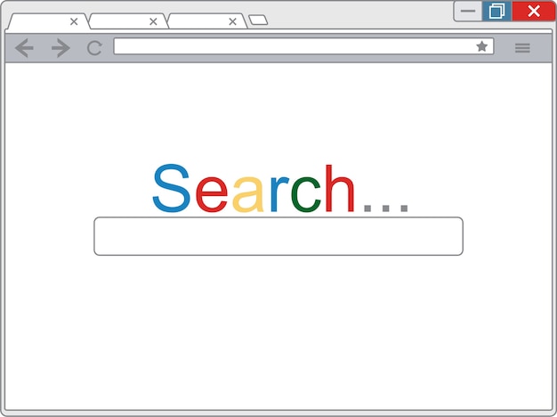 vector simple browser window 