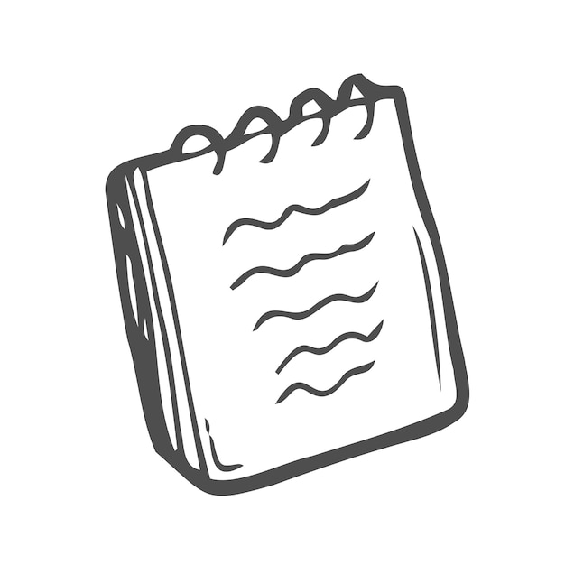 Vector sketch of notepad Hand draw illustration