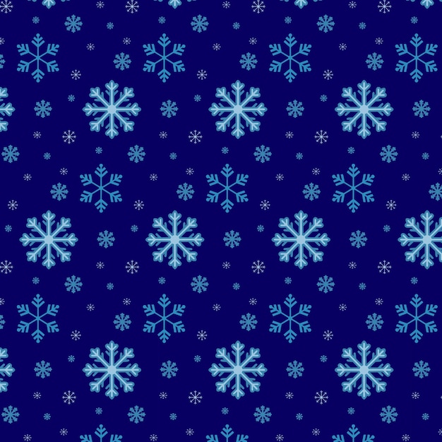Vector Snowflakes and Snow Seamless Pattern Christmas pattern