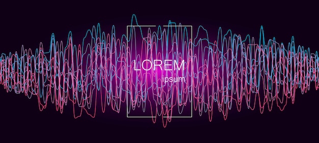 vector sound wave oscillating. abstract digital equalizer.