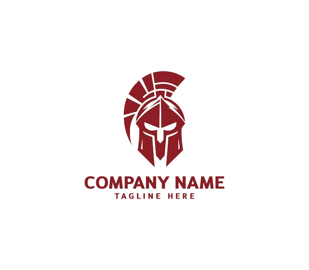 Vector spartan helmet logo design Warrior helmet template Creative sparta logo Minimalist spartan