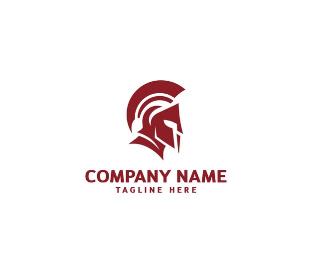 Vector spartan helmet logo design Warrior helmet template Creative sparta logo Minimalist spartan