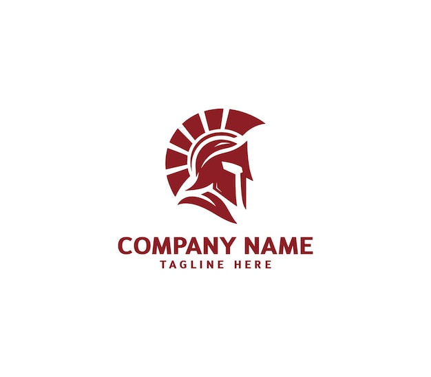Vector spartan helmet logo design Warrior helmet template Creative sparta logo Minimalist spartan