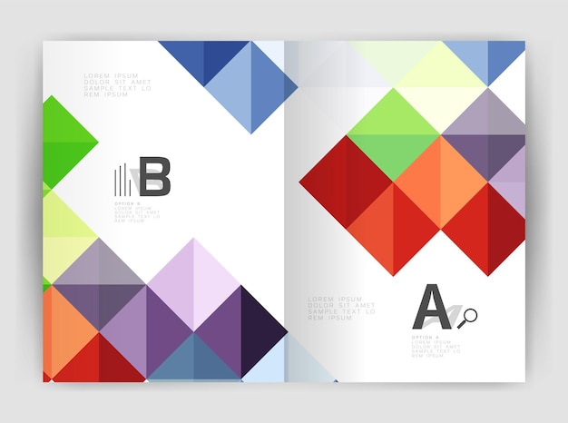 vector square leaflet business a4 print template vector template background for print workflow layout diagram number options or web design banner