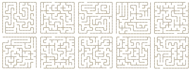 Vector square maze A fun educational game for developing coordination