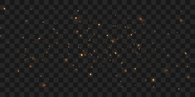 Vector star cloud with dustGlowing light effect with lots of shining falling glare isolated  dark