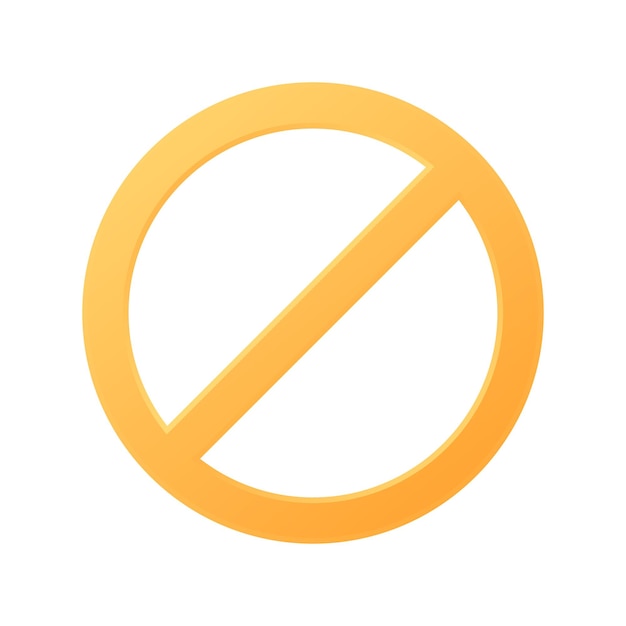 vector stop sign icon No sign red blue yellow and green warning isolated Symbols no sign