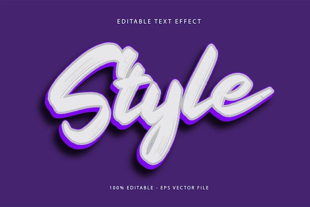 vector style text effect editable with modern font style