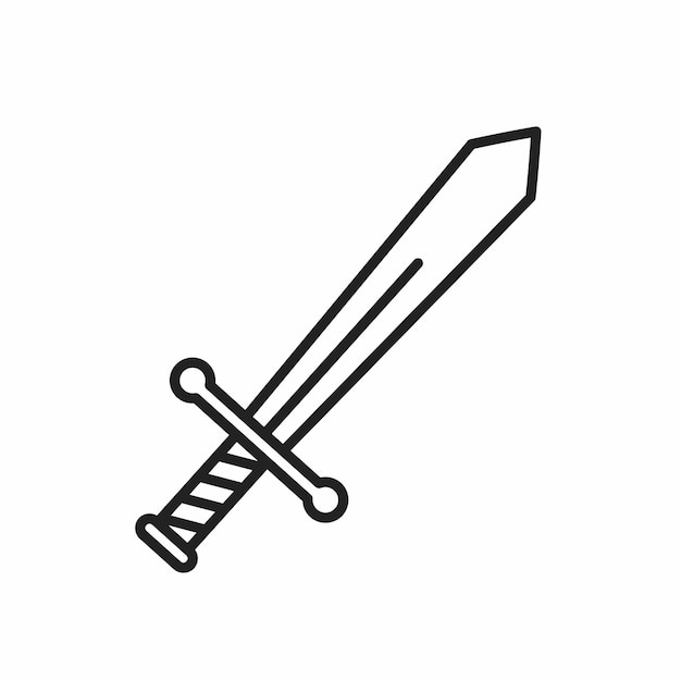 vector sword icon on white background