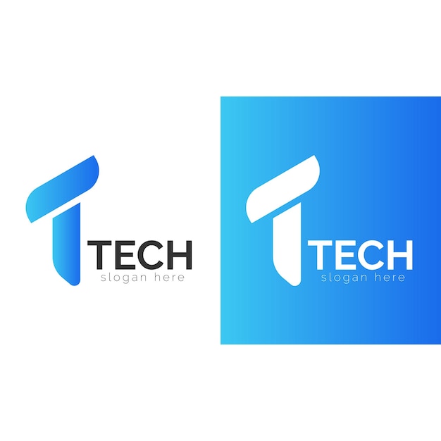 vector tech logo design vector icon symbol for technology logo letter T tech logo