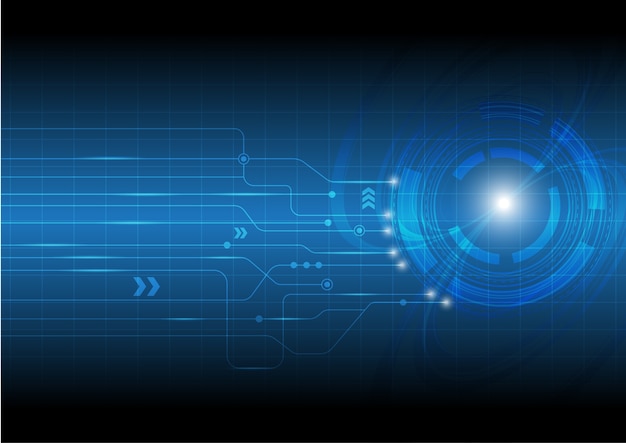 Vector technology concept design and Lights on abstract lines 