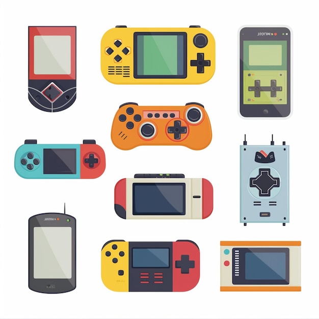 vector technology device illustration gadget digital set modern mobile design icon flat