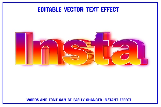 vector text effect editable