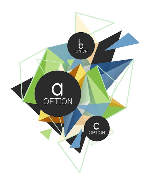 Vector triangle abstract background low poly concept