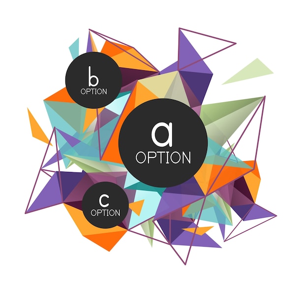 Vector triangle abstract background low poly concept