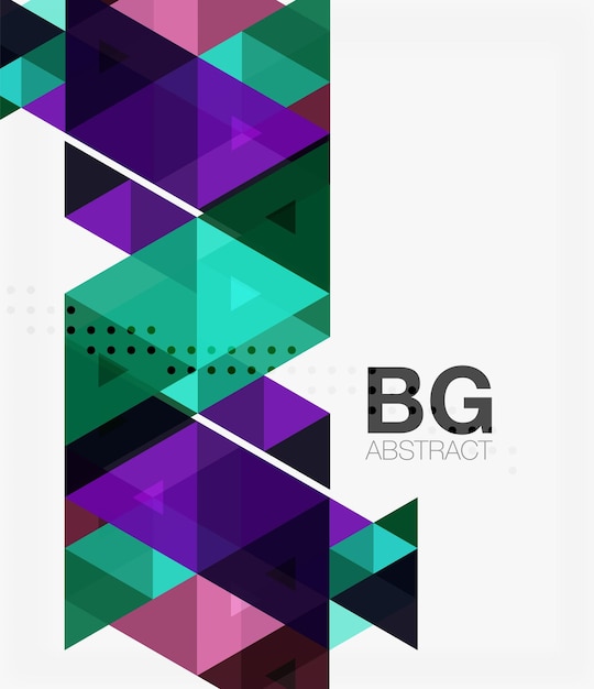 Vector triangles abstract background