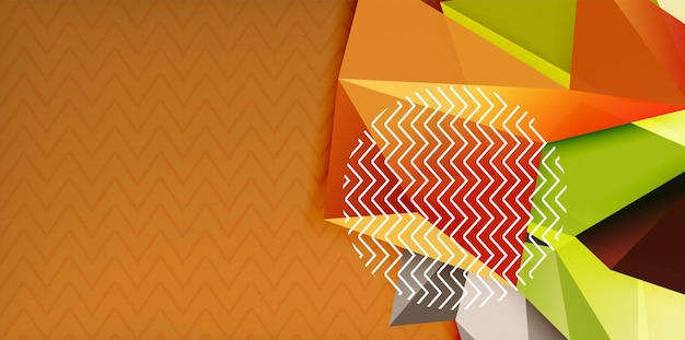 vector triangular 3d geometric shapes background modern poster design