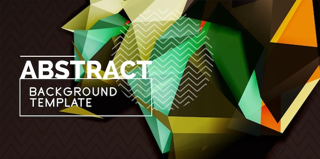 vector triangular 3d geometric shapes background modern poster design
