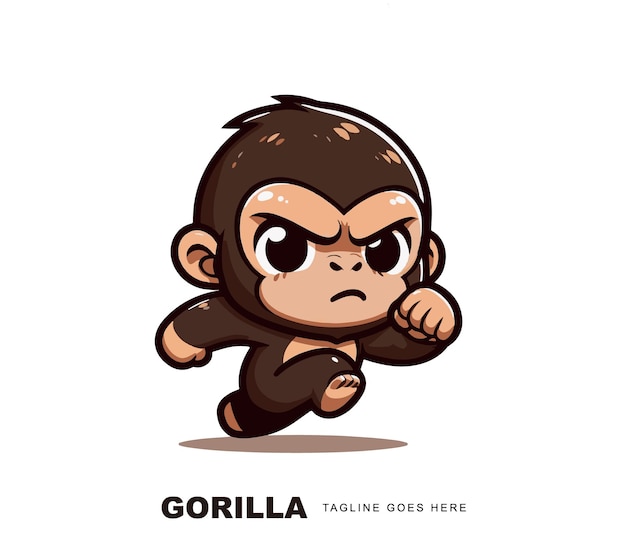 Vector tshirt print with gorilla vector design
