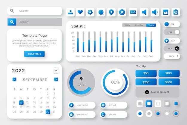 Vector UI Kit Collection Bundle Pack