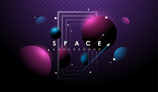 Vector Universe background for presentation design Brochure template with space elements