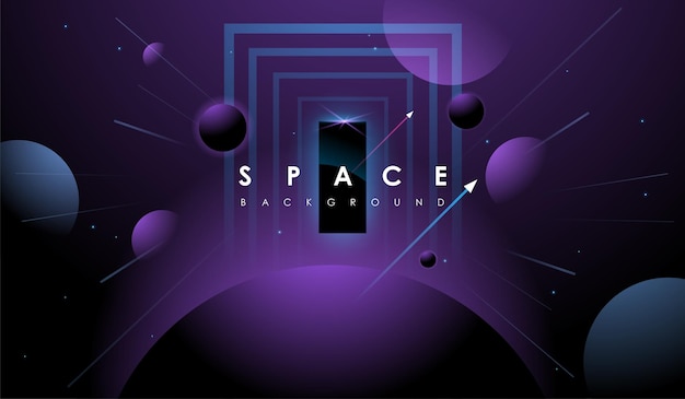 Vector Universe background for presentation design Brochure template with space elements